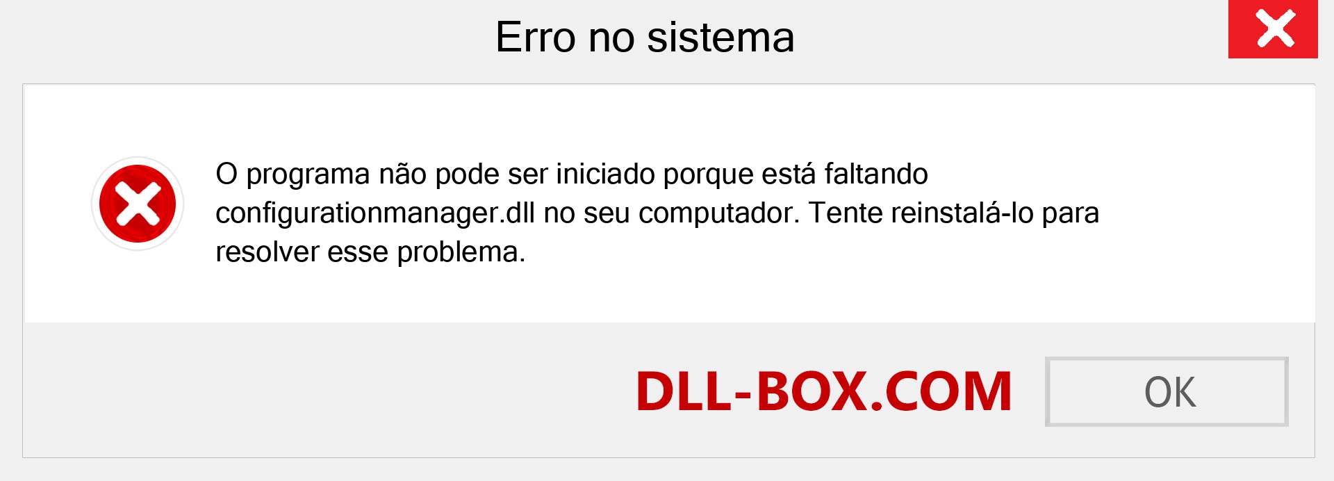 Arquivo configurationmanager.dll ausente ?. Download para Windows 7, 8, 10 - Correção de erro ausente configurationmanager dll no Windows, fotos, imagens